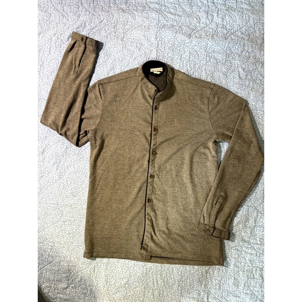 Zara Man Button Down Sweater Shirt, Grey Size Medium